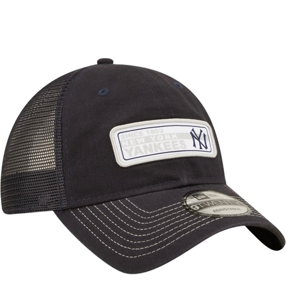 New Era New York Yankees 9TWENTY Adjustable Snapback Hat Cap Navy Blue OSFM - Picture 2 of 5